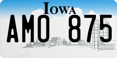 IA license plate AMO875
