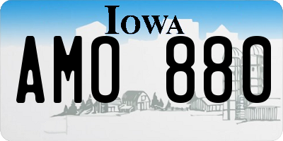 IA license plate AMO880
