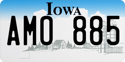 IA license plate AMO885