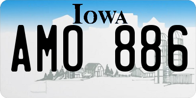 IA license plate AMO886
