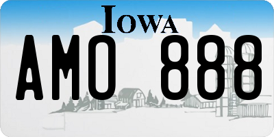 IA license plate AMO888