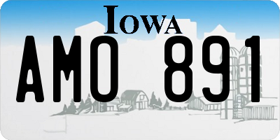 IA license plate AMO891