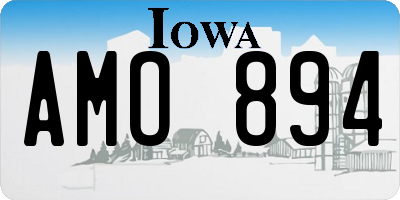 IA license plate AMO894