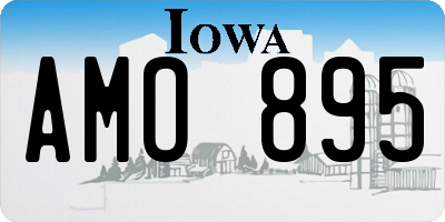 IA license plate AMO895