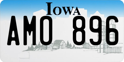 IA license plate AMO896