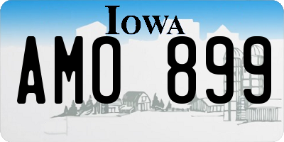 IA license plate AMO899