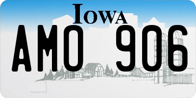 IA license plate AMO906