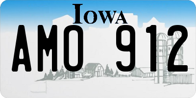 IA license plate AMO912