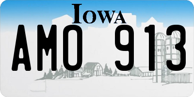 IA license plate AMO913