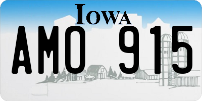 IA license plate AMO915