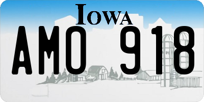 IA license plate AMO918