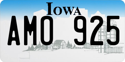 IA license plate AMO925