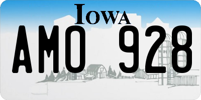 IA license plate AMO928