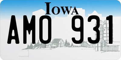 IA license plate AMO931