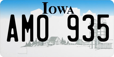 IA license plate AMO935