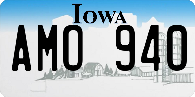 IA license plate AMO940