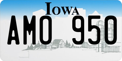 IA license plate AMO950