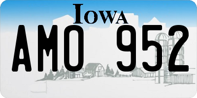 IA license plate AMO952