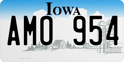 IA license plate AMO954