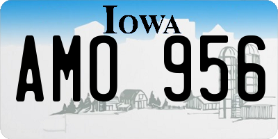 IA license plate AMO956
