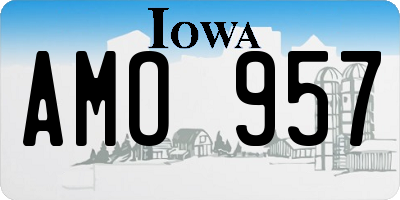 IA license plate AMO957