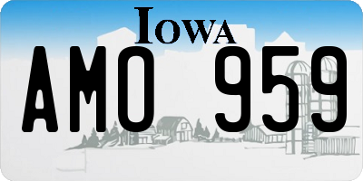 IA license plate AMO959