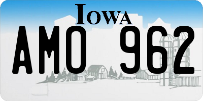 IA license plate AMO962