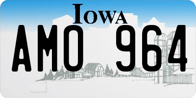 IA license plate AMO964