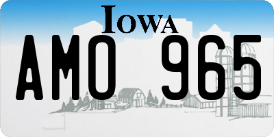 IA license plate AMO965