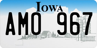 IA license plate AMO967