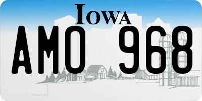 IA license plate AMO968