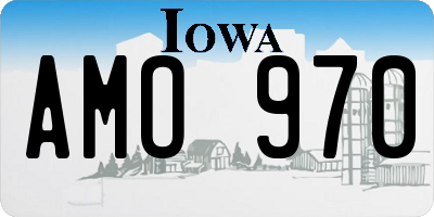 IA license plate AMO970