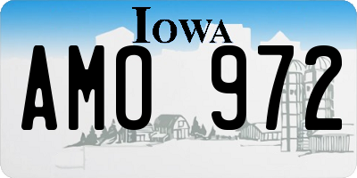 IA license plate AMO972