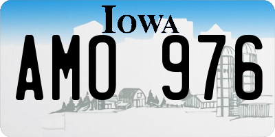 IA license plate AMO976