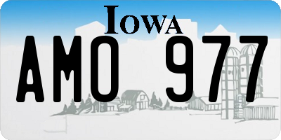 IA license plate AMO977