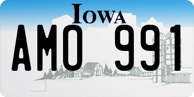 IA license plate AMO991