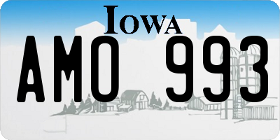 IA license plate AMO993