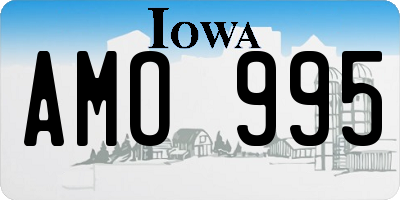 IA license plate AMO995