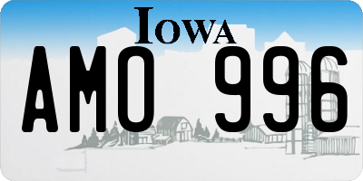 IA license plate AMO996