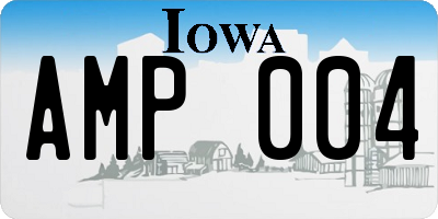 IA license plate AMP004