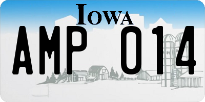 IA license plate AMP014