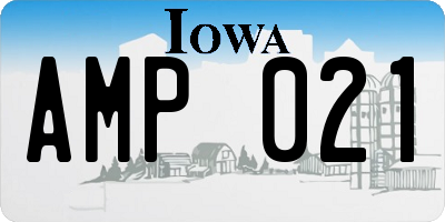 IA license plate AMP021