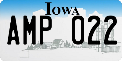 IA license plate AMP022