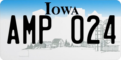 IA license plate AMP024