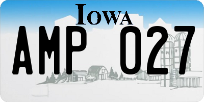 IA license plate AMP027