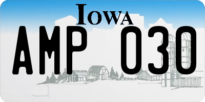 IA license plate AMP030