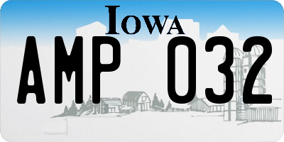 IA license plate AMP032