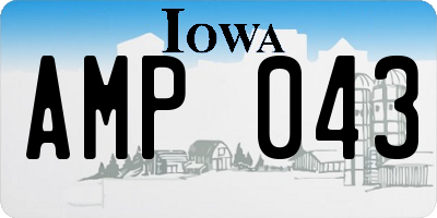 IA license plate AMP043