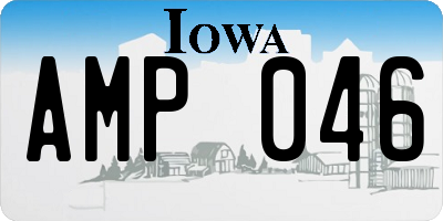 IA license plate AMP046