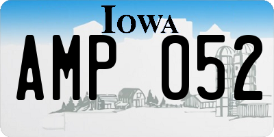 IA license plate AMP052